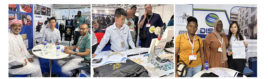 Exposição de Dubai, foto com clientes