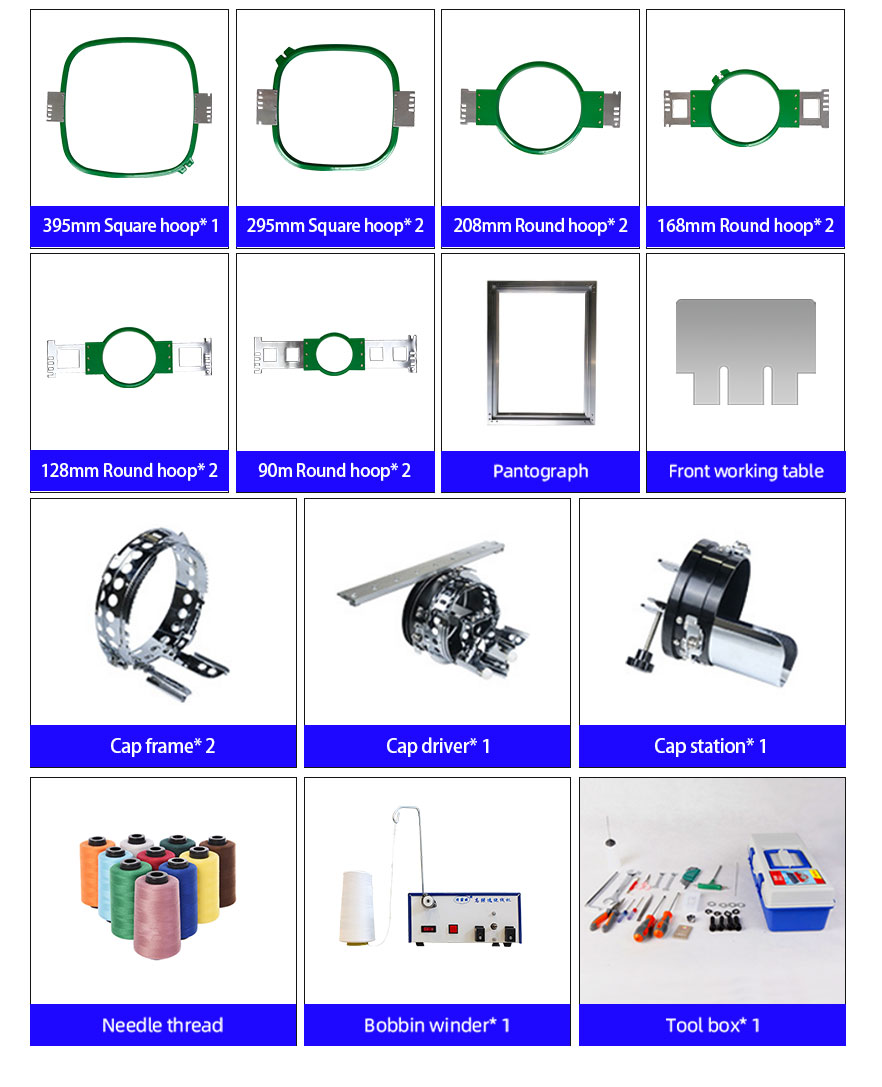 Acessório para máquina de bordar de cabeça única
