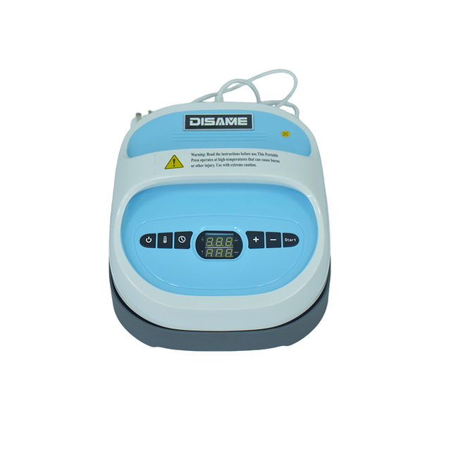 Máquina portátil de prensa térmica de sublimação com base de segurança mini transferência de calor para camiseta