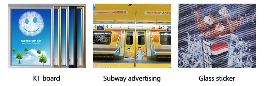 Placa KT, publicidade de metrô, adesivo de vidro