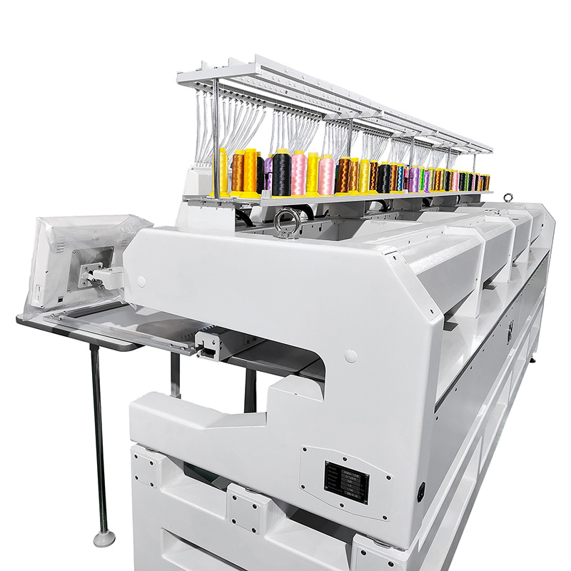 Máquina de bordar de vestuário com acabamento de oito cabeças DS-J1208 Máquina de bordar multicabeça para indústria têxtil