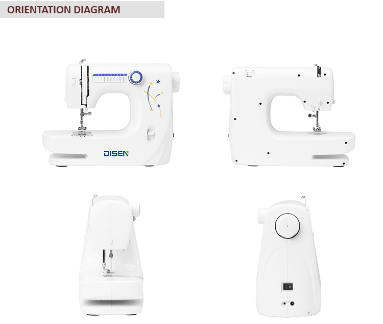 Máquina de costura doméstica multifuncional UFR-608 10 pontos