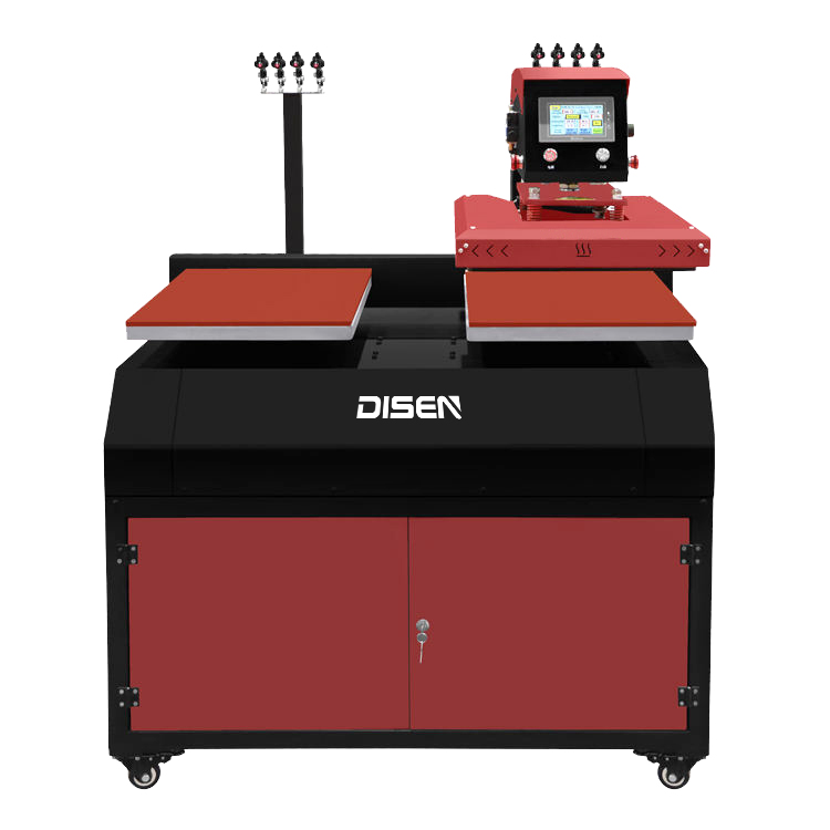 DS-7C 60x40cm Tela sensível ao toque automática Raios laser T-shirt Sublimação Pneumática Máquinas de impressão de transferência de calor 