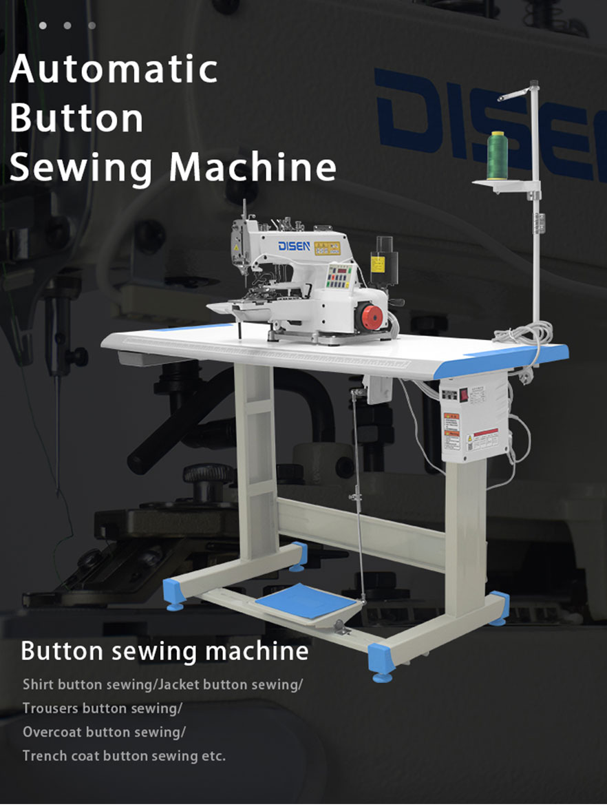 página de detalhes da máquina de costura de botões