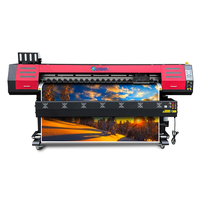 Impressora a jato de tinta solvente industrial de cabeça dupla XP600 Eco Solvente de formato largo de 1,6m e 1,8m