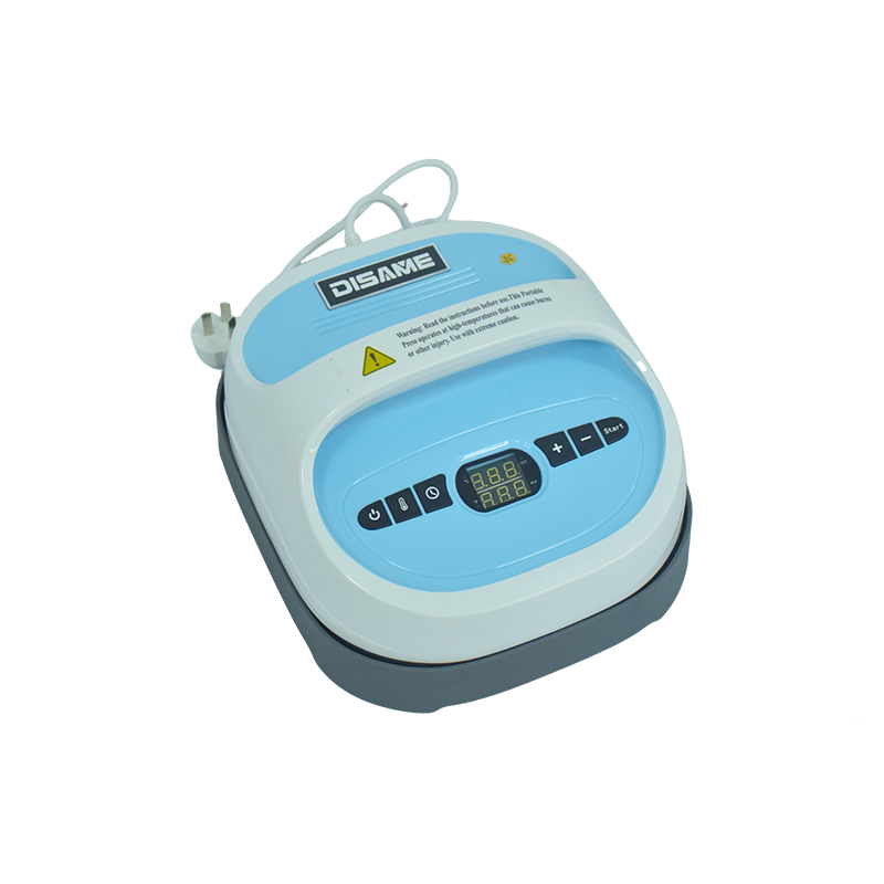 Máquina portátil de prensa térmica de sublimação com base de segurança mini transferência de calor para camiseta