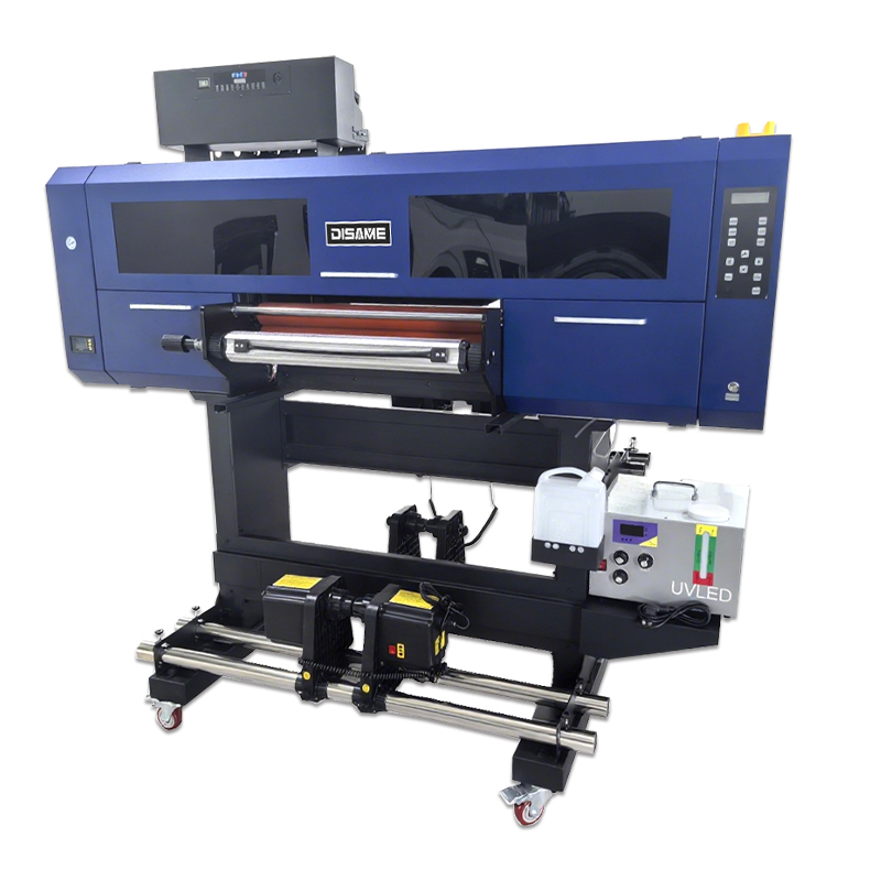 Máquina de impressão de adesivos de 60 cm para copo de vidro de aço acrílico UV DTF Impressora