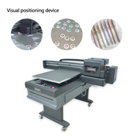 Impressora plana uv 6090 com posicionamento visual para plástico acrílico de vidro metálico