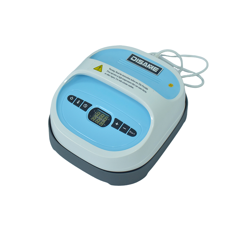 Máquina portátil de prensa térmica de sublimação com base de segurança mini transferência de calor para camiseta