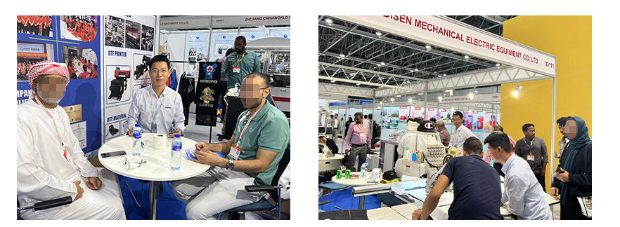 Exposição em Dubai, foto com clientes
