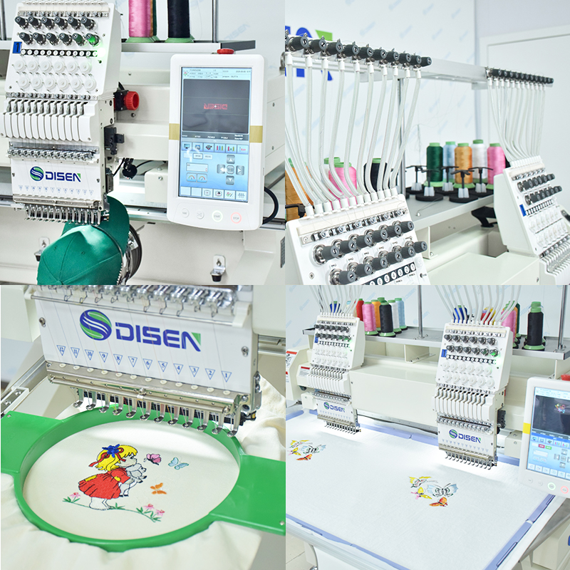 Máquina automatizada cabeça dobro do bordado de Disen 600*600mm